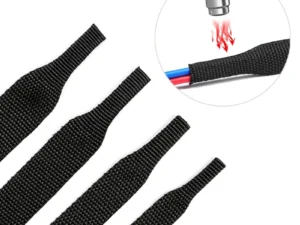 1~50m Braided Cable Sleeve PET Heat Shrink Tube Insulation Flam Retardant Shrinkable Wire Wrap Sheath Protection Cable Organizer