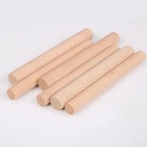 10pcs Wooden Dowel Rods, Unfinished Hardwood Sticks Dowel Rods Wood Sticks for Craft and DIY Macrame Dowel Wooden Poles