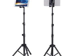 UNHO retractable adjustable iPad floor stand tripod , suitable for 360°rotation, 68" height,  for  4-12.9" mobile phones/tablets