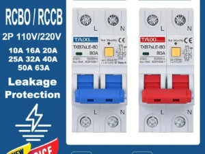 TAIXI RCBO RCCB Type A / AC Residual Current Circuit Breaker MCB 220V 110V 10A 16A 20A 32A 40A 63A 30mA 15mA Leakage Protection
