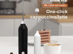 Electric Milk Frother 2 In 1 Rechargeable Blender Stainless Steel 3 Speeds Coffee Mixer Egg Beater Handheld Foam Maker Tools