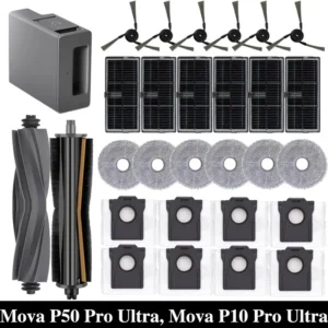 For Mova P50 Pro Ultra, Mova P10 Pro Ultra Robot Vacuum Spare Parts Main Side Brush Hepa Filter Mop Cloth Dust Bag Accessories