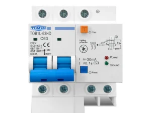 TOMZN Residual Current Circuit Breaker Main Switch With Surge Protector RCBO MCB With Lightning Protection SPD