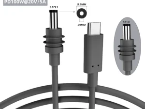 For Starlink Mini Cable 2M(6.6ft) Starlink Mini DC Power Type-C Input Replacement cable Waterproof Outerdoor Barrel Jack Chargin