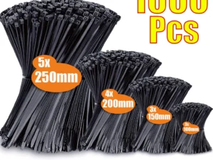 1000/100PCS Nylon Cable Ties Self-locking Cord Ties Straps Adjustable Cables Fastening plastic clamp Heat Resistant Wire Zip Tie