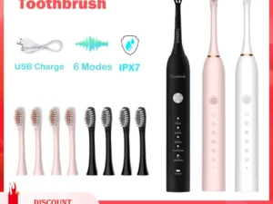Sonic Electric Toothbrush IPX7 Waterproof Whitening Tooth Brush Oral Care Rechargeable Automatic Adult Powerful Smart Toothbrush