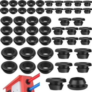 70Pcs Rubber Grommet Kit Cable Wire Hole Grommets for Automotive Wiring Electrical Panels Dust Proof Moisture Resistant