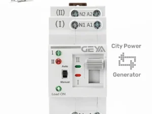 GEYA G2R Din Rail 2P ATS Electric Switch Manual Transfer Switch 110V 220V Coil PC Type Switch City Power to Generator 63A