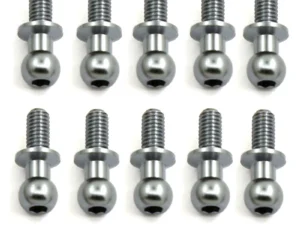 10Pcs M3 Metal Hex Ball Head Screws for Tamiya TT01 TT02 Sakura D5 1/10 RC Drift Car Spare Parts Universal,Silver