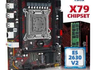 ZSUS X79 Motherboard Set Kit With Intel LGA2011 Xeon E5 2630 V2 CPU DDR3 1*16GB ECC RAM Memory Support M.2 NVME Slot