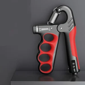 Grip Strength Trainer, Adjustable Resistance Forearm Strengthener, Five-Finger Hand Grip Strength Booster with Digital Counter