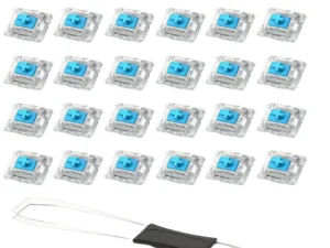 100pcs Practical Blue Switch - Hot-Swappable MX Cross Shaft, Crisp Key Feel, Perfect for Gaming, Typing, and Office Use