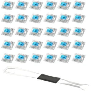 100pcs Practical Blue Switch - Hot-Swappable MX Cross Shaft, Crisp Key Feel, Perfect for Gaming, Typing, and Office Use