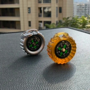 EDC PEI Titanium Alloy Compass Directional Identity Pendant Portable Emergency Navigation Travel Kits Outdoor Accessories Tools