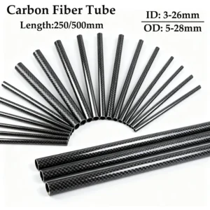 1PCS 3K Carbon Fiber Tube Twill Matte 250/500mm Diameter Remote Control Aircraft Model Accessories Length 250/500mm