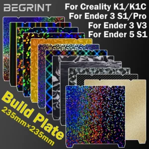 For Creality K1 Build Plate K1C Bed Ender 3 V3 Se Ender 3 S1 Pro Plate Ender 5 S1 H1H PEO PEY PEI Sheet 235x235mm build plate