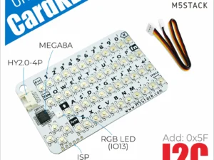 M5Stack Official CardKB v1.1 Mini 50-Key QWERTY Keyboard Unit with ATMega8A MCU, I2C, RGB LED, Programmable for UIFlow (MEGA8A)