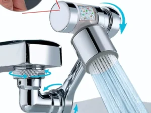 Universal Dual Modes Faucet Extender with Filter Metal 1080 Swivel Tap Bubbler Nozzle Sprayer Filtered Kitchen Faucet Extension