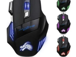 USB Wired Gaming Mouse 7 Button Backlit Ergonomic Mice 5500 DPI Backlight Adjustable Optical Mice for PC Gamer Computer Desktop