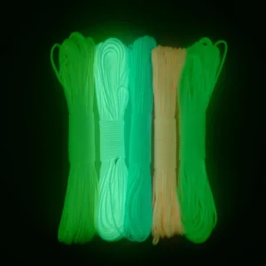 Glow in The Dark Luminous Paracord Rope 9 Strands 4mm Nylon 550 Tent Cord Parachute Camping Bundle Lanyard Survival EDC