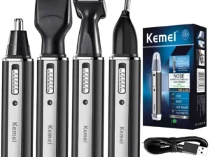Kemei 4 in 1 trimmer for men Electric Nose and ear trimmer Rechargeable Trimmer For Hair Beard Nose And Ear Cleaner Grooming Set