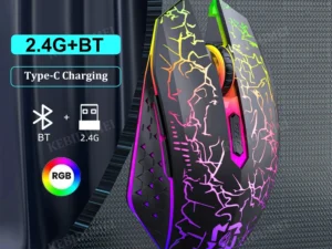 Bluetooth 5.2 Wireless Mouse RGB Gaming Mouse Silent Mouse Rechargeable Mouse 800-1200-1600 DPI Mouse Mice for PC Laptop Macbook