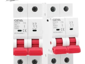 GEYA GYM10 AC MCB 2Pole 6A 10A 16A 20A 25A 32A 40A 50A 63A 220V/400V Mini Circuit Breaker C Curve 6KA CE CB Approved