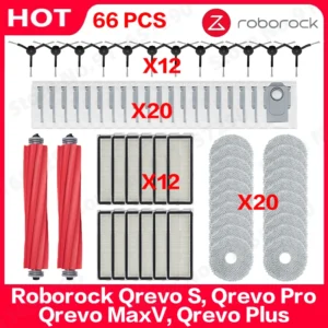 Roborock Qrevo S, Qrevo Pro, Qrevo MaxV, Qrevo Plus Vacuum Parts Main Roller Side Brush Filter Mop Pad Cloth Dust Bag