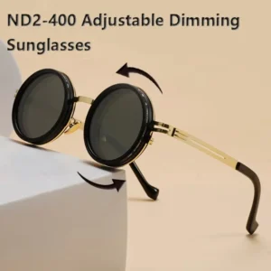 Fashion ND2-400 Adjustable Dimming Glasses ND Filter UV400 Fishing Sunglasses 9 Level With Glasse Case Sun Glasses Driving