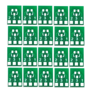 20Pcs SOT23 SOT23-3 Turn SIP3 Double-Side SMD Turn DIP SIP3 Adapter Converter Plate SOT SIP IC Socket PCB Board DIY Kit