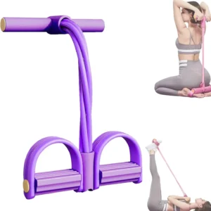 4/6-Tube Tensioner Multi-Functional Household Fitness Yoga Abdominal Strengthening Elastic Band Tension Rope Sit-Up Assistive