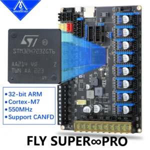 Mellow FLY Super ♾️ Pro Board 3+5 HV 8 Axis 32Bit 550MHz 2oz PCB High-speed For 3D Printer Motherboard RRF/Klipper Voron Vzbot