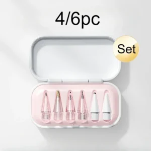 Replacement Pencil Tips for Apple Pencil 1/2/3th Apple Pencil Pro 4/6 Pcs 2B Soft Nibs for IPad Pro Pencil1/2/3 Stylus Fine Nib