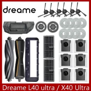 Dreame L40 ultra / X40 Ultra Robot Vacuum Accessories Dust Bags Mop Main Side Brushes Cloths HEPA Filters Spare Parts