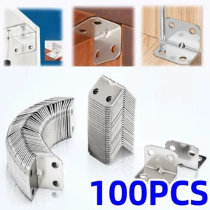 50/10PCS Angle Iron Board Table, Chair, Cabinet, Wardrobe, Fixed Connector, 90-degree Angle Iron Plate Bracket