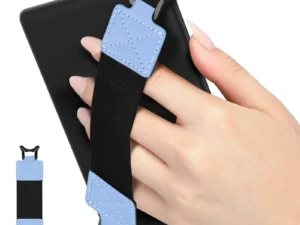 6-8 Inch E-Reader Hand Strap PU Leather Finger Grip Holder Elastic Band For Kindle Kobo Universal Tablet Security Hand Belt