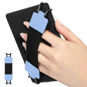 6-8 Inch E-Reader Hand Strap PU Leather Finger Grip Holder Elastic Band For Kindle Kobo Universal Tablet Security Hand Belt