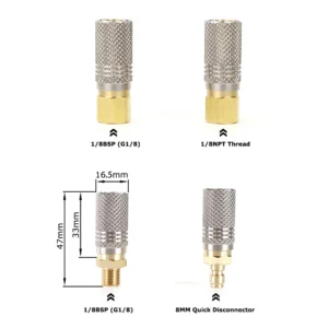 Extended Air Charging Quick Release Adapter Socket With 1/8NPT 1/8 BSP(G1/8) Thread Or Quick Plug