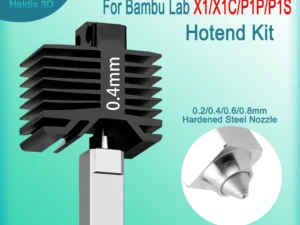 Upgrade Hotend For Bambu Lab X1/X1C Hot End For Bambulab P1P/P1S Hardened Steel Nozzle 0.2/0.4/0.6/0.8mm 3D Printer Parts