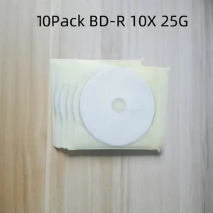 10PCS 12cm BD-R Printable Blank Recordable Discs 10X 25G