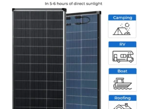 AeternaSol 400W/200W Watt N-Type Solar Panel 12V Monocrystalline Solar Panel 18BB Cells High Efficiency Module RV Marine Boat Caravan Off Grid Monocrystalline Solar Panels Charging 12V Camping/Home/RV CE  25% High-Efficiency PV Power for Home Rooftop 18BB