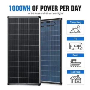 AeternaSol 400W/200W Watt N-Type Solar Panel 12V Monocrystalline Solar Panel 18BB Cells High Efficiency Module RV Marine Boat Caravan Off Grid Monocrystalline Solar Panels Charging 12V Camping/Home/RV CE 25% High-Efficiency PV Power for Home Rooftop 18BB