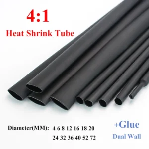 1 Meter 4:1 Thermoretractile Heat Shrinkable Tubing Heat Shrink Tube With Glue Dual Wall Tubing Diameter 4 6 8 16 24 40 52 72