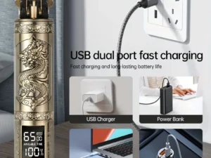 T9 Hair Clipper Electric Clipper Hairdressing USB Electric Three-speed Speed Adjustment Large-screen Power Display Metal Shaver