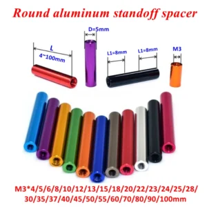 10pcs M3 Colorful Aluminum Standoffs Aluminum Spacer Standoff Column Rods M3*6/8/10/12/15/18/20/22/25/28/30/35/37/40/45/50mm