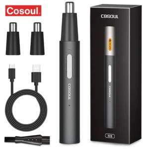 Cosoul Nose Hair Trimmer Rechargeable Nose Trimmer High Quality Metal Electric Nose Hair Trimmer for Men Women Nose Shaver
