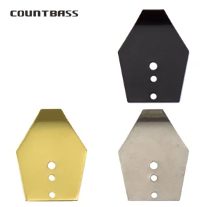 COUNTBASS 50pcs Stainless Steel/Black/Gold Swim Jig Blades, Chatterbait Blades, Shakee Blades,Swim Jig Dancer