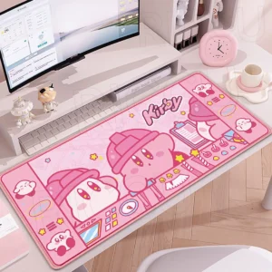HD Printing Mouse Pad Laptop Extended protective Pad Computer Game Mousepad Cartoon K-Kirby PC Accessories Keyboard XXL Desk mat