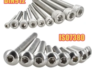 5-55pcs 304 Round Stainless Steel ISO7380 Allen Bolt DIN912 Hexagon Hex Socket Head Cap Screw M2 M2.5 M3 M4 M5 M6 M8 L=4-55mm