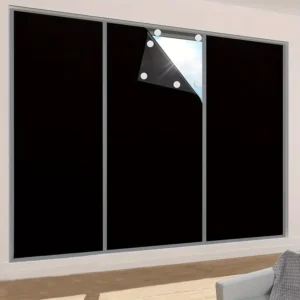 95-98% Blackout Curtain DIY Portable Travel Removable Blocking Darkest Window Film Cloth Self-adhesive Window Shades